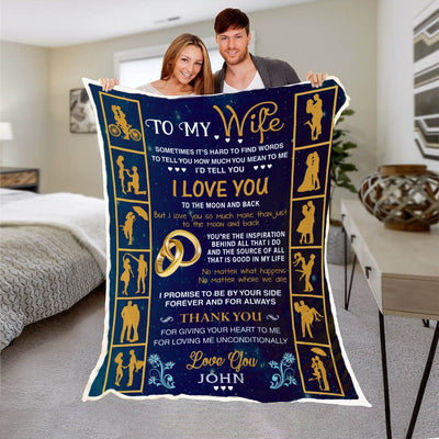 Premium Personalized Blanket For Wife - USTAD HOME