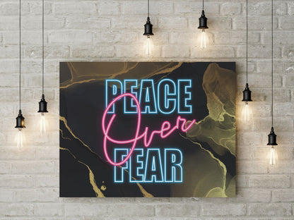 Awesome "Peace Over fear" Canvas Print - USTAD HOME