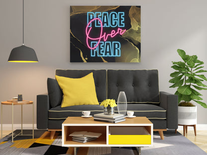 Awesome "Peace Over fear" Canvas Print - USTAD HOME