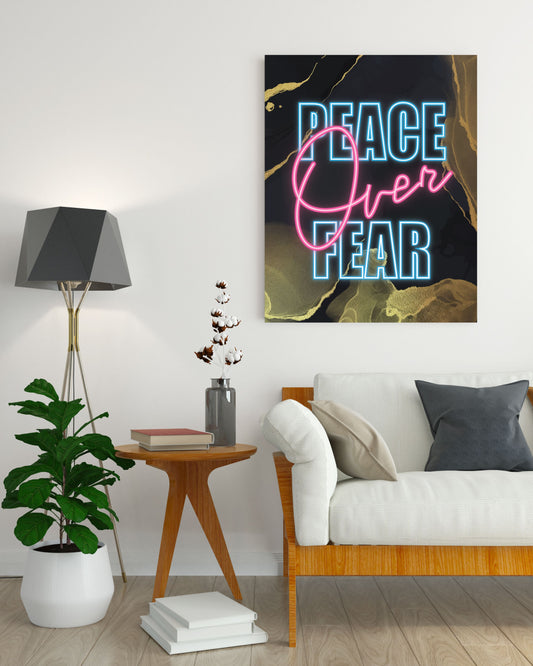 Awesome "Peace Over fear" Canvas Print - USTAD HOME