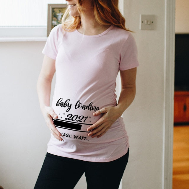 Womens Letter Printed Short Sleeve T-Shirt - USTAD HOME