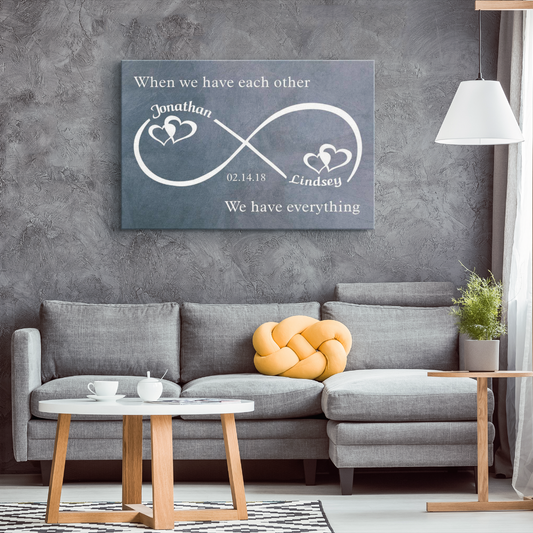 Sweet "Our Love is Infinite" Canvas - USTAD HOME