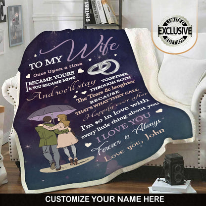 Premium " I Became Yours & You Became Mine " Couples Blanket - USTAD HOME