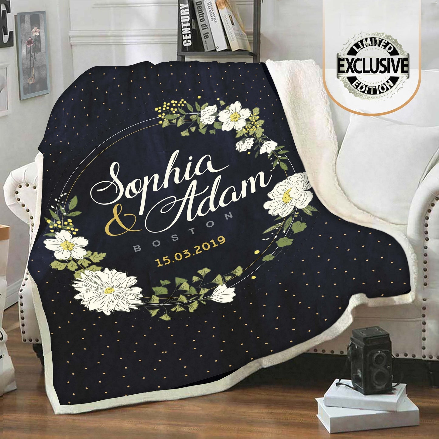 Premium Flower Personalized Blanket - USTAD HOME