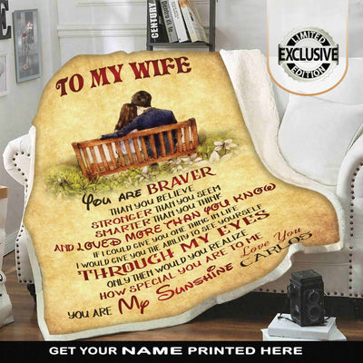 Premium " To My Wife, I Love You" Couple Blanket - USTAD HOME